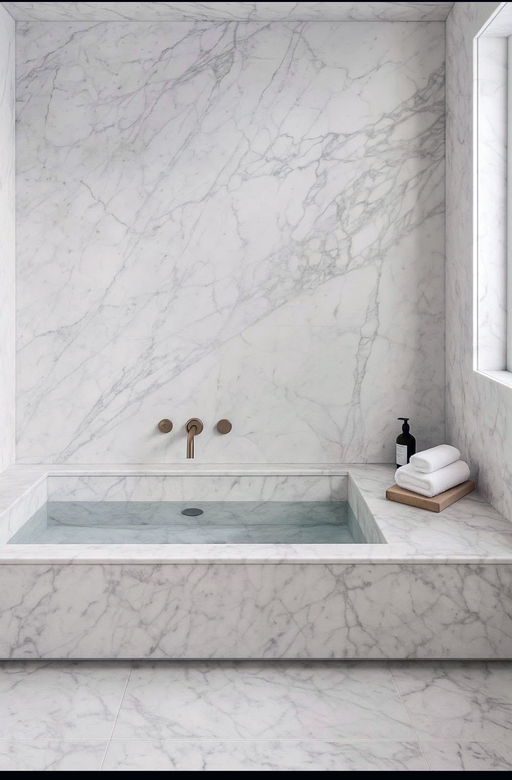 Marble application for corporate bathrooms