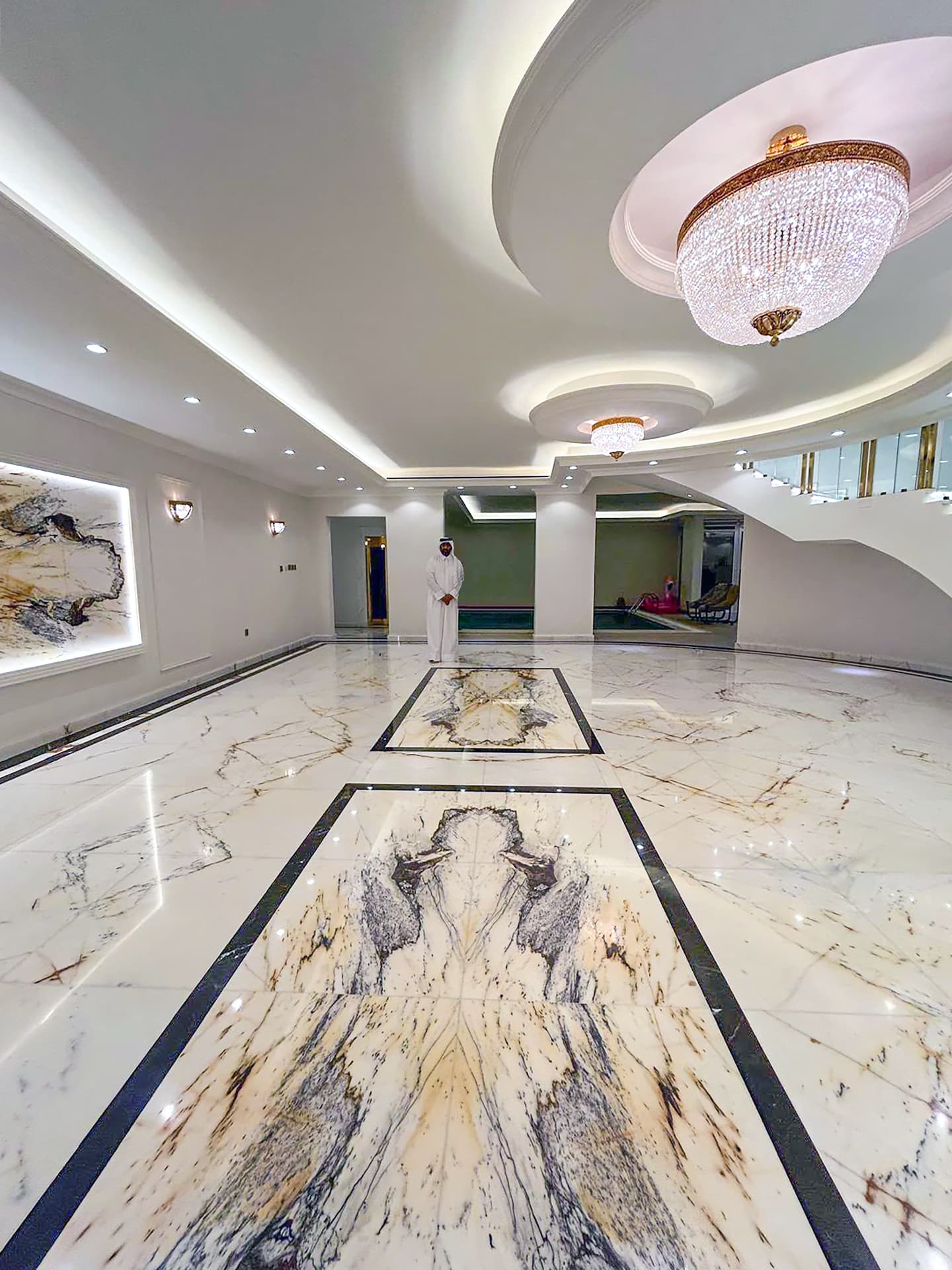 Marble application for reception & entrance